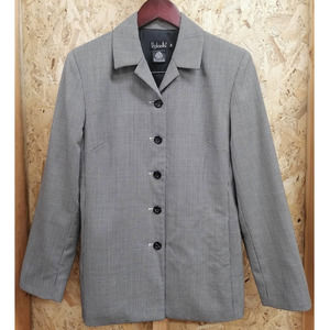 RAFAELLA Women's Houndstooth Blazer Jacket 100% Pure New Wool Size 8